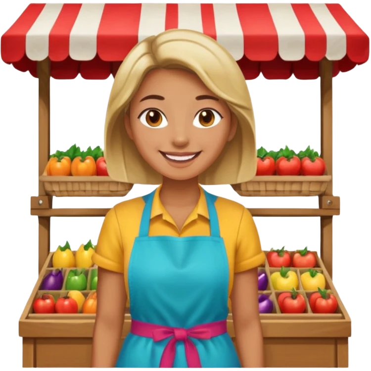  Night Market Vendor woman emoji