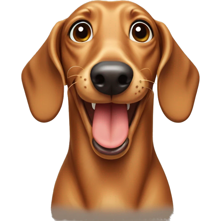 tan dachshund panting emoji