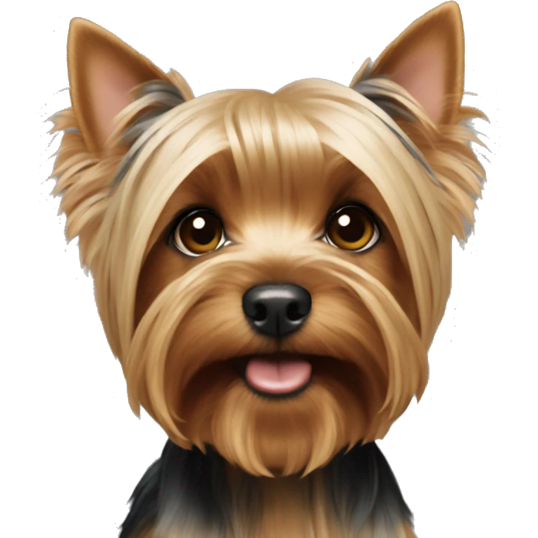 Yorkshire terrier the ears down emoji