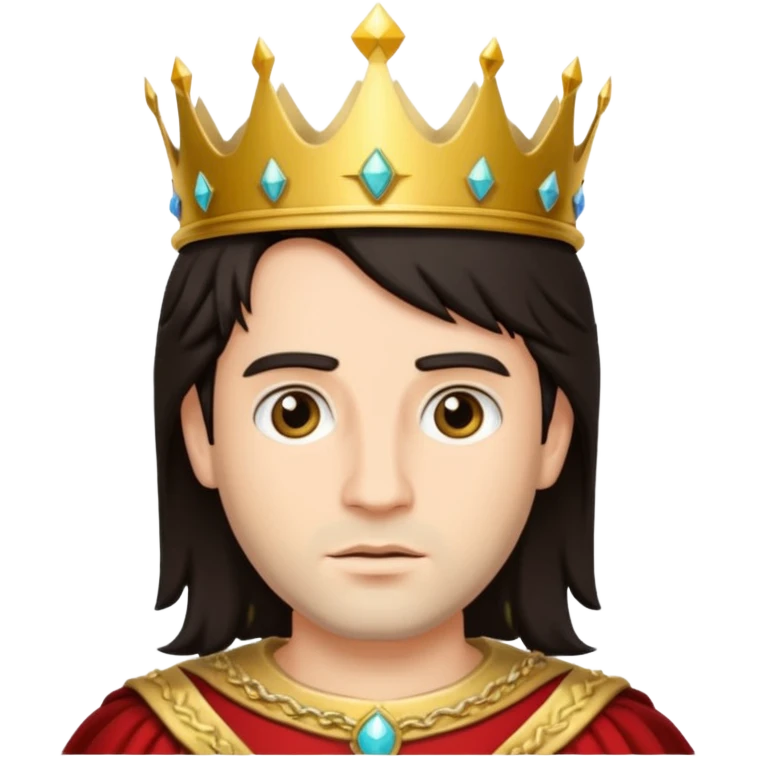 King: dark hair  emoji