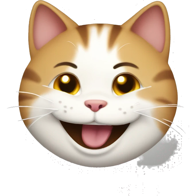 Fat tabi cat laughing  emoji