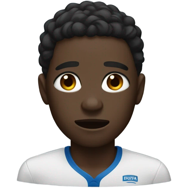 dark-skinned athlete in focus crying emoji