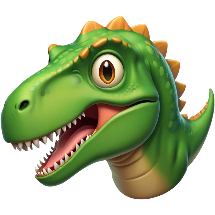 Cinematic Comical T-rex Portrait Emoji, Head tilted dramatically with an exaggeratedly shocked expression, featuring its iconic massive head, tiny comically expressive arms, and wide, playful eyes full of humorous disbelief, Simplified yet hilariously expressive features, highly detailed, glowing with a slightly sassy prehistoric glow, high shine, dramatic yet playful, stylized with an air of cheeky dinosaur mischief, soft glowing outline, capturing the essence of a meme-worthy T-rex that looks ready to side-eye its way into viral fame! emoji