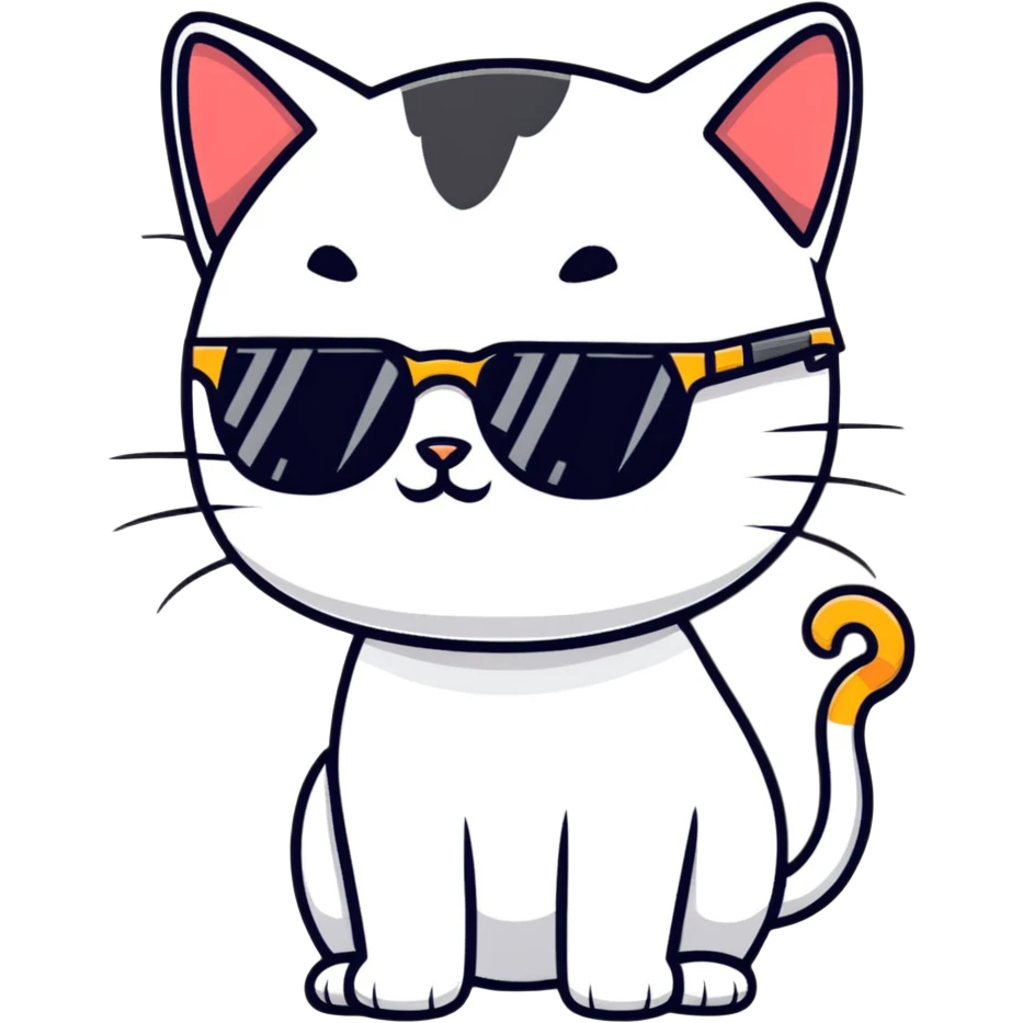 Cat with sunglasses emoji