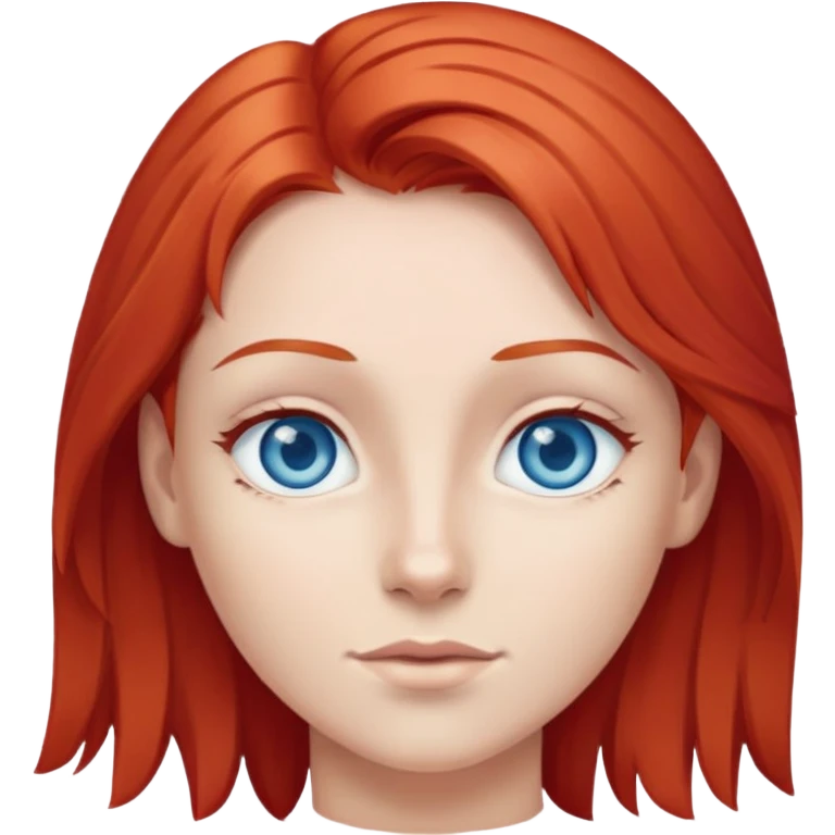 Rousse yeux bleu gris  emoji