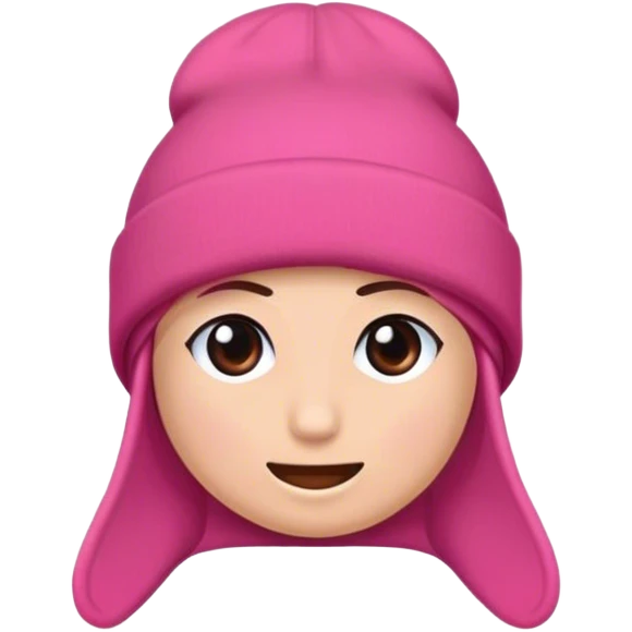 Chce sama czapkę beanie bez postaci noszącej ją, czapka ma być w kolorze brudnego różu  emoji