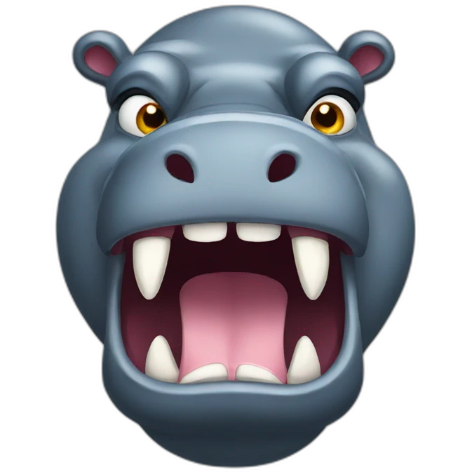 angry hippo emoji