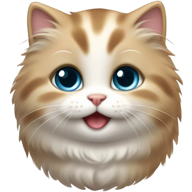 happy fat kitten emoji