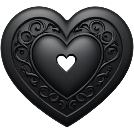 black goth heart emoji