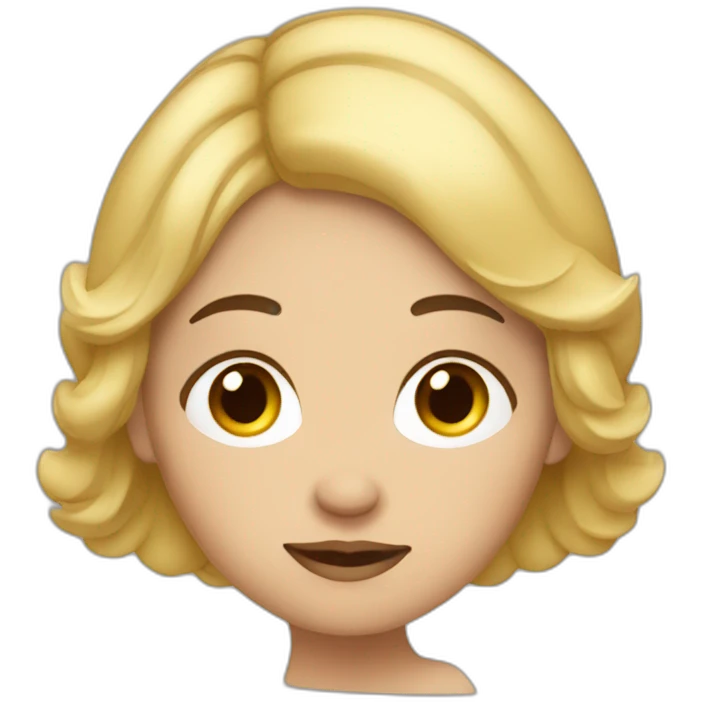 pregnant spanish woman with half hair blond half dark blond emoji
