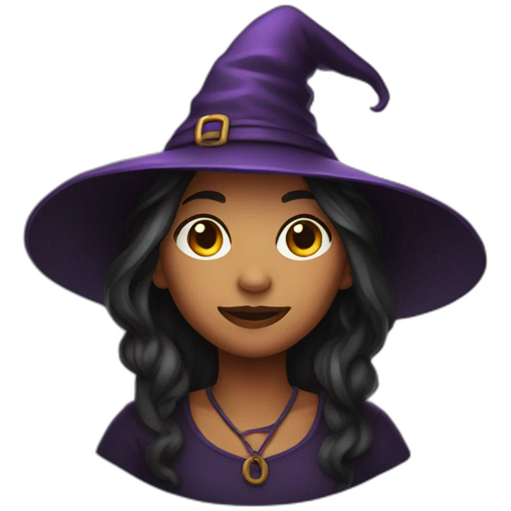young witch woman with a hat emoji