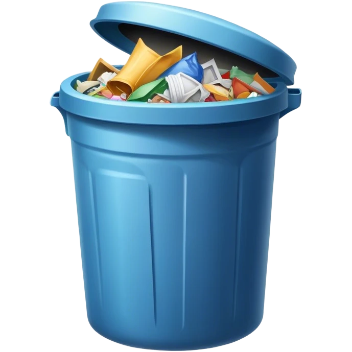 Trash can with garbage inside emoji
