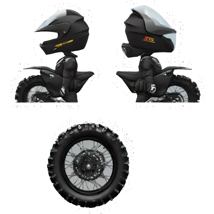 Enduro black motorcycle  emoji