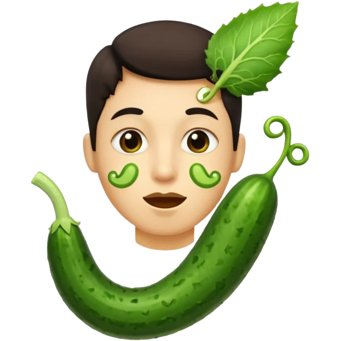 Este emoji 🥵 co🎼n esto en la boca 🥒 emoji