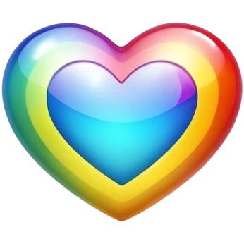 A rainbow heart emoji