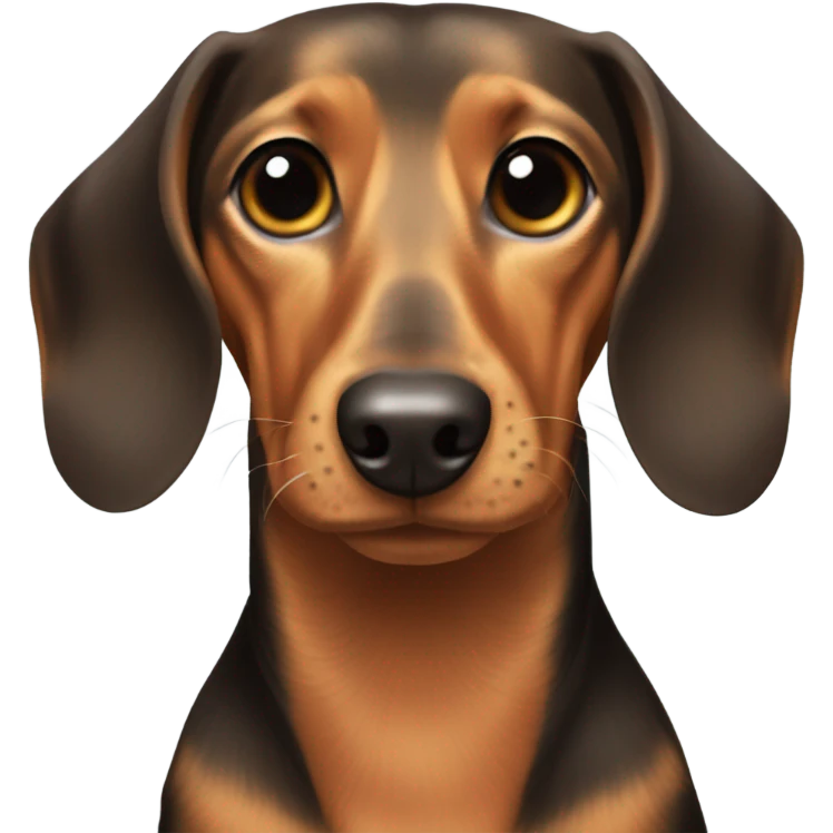 Black and tan short haired dachshund  emoji