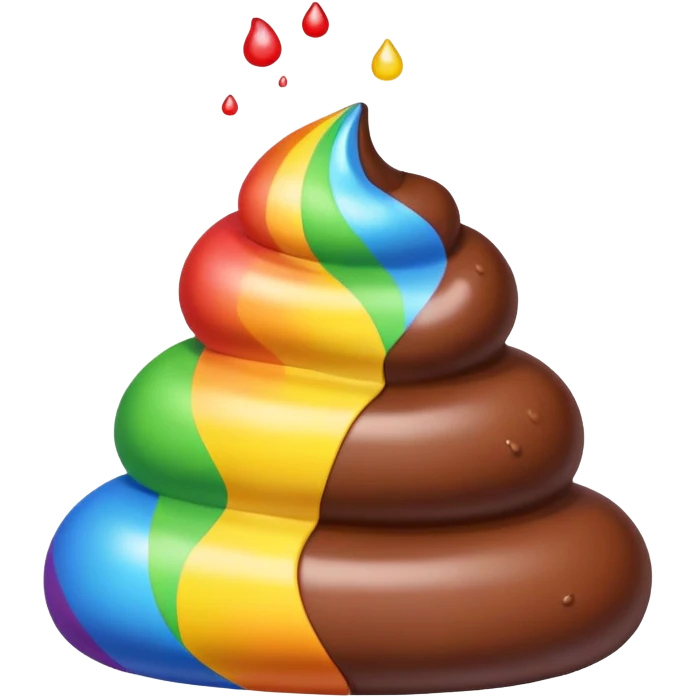 Rainbow poop Chocolaty  emoji