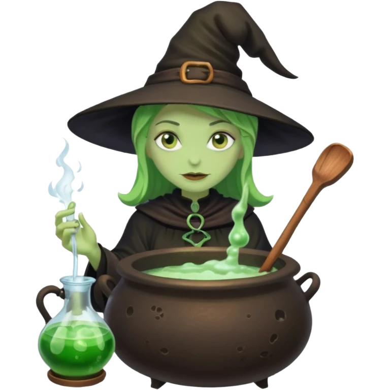green witch cooking potion emoji