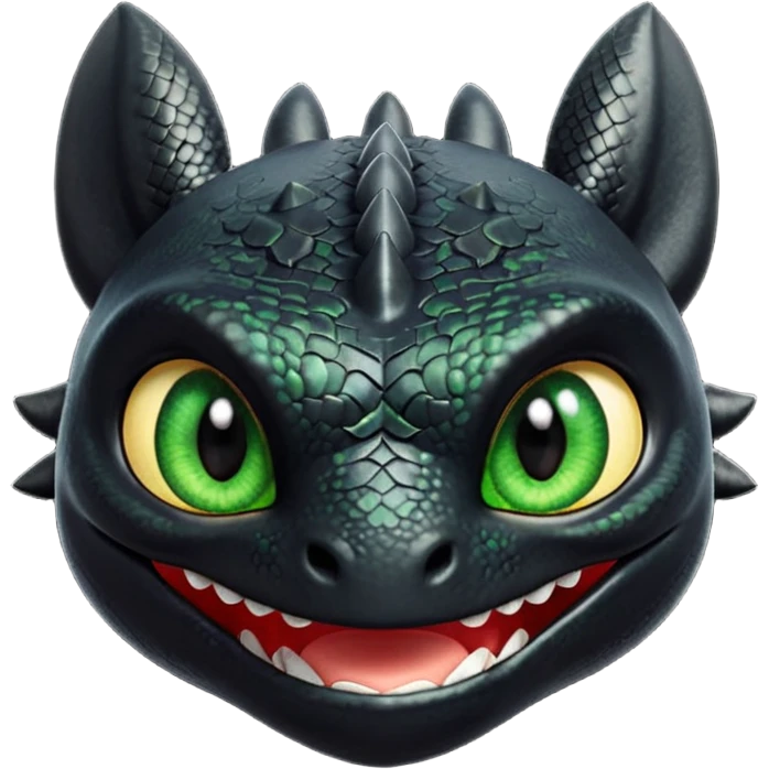 Toothless face only from how to train your Dragon accurate  emoji