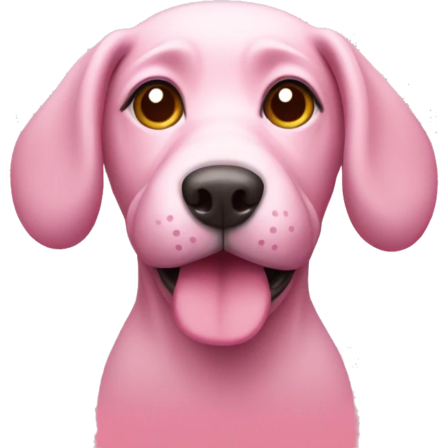 Pink dog emoji