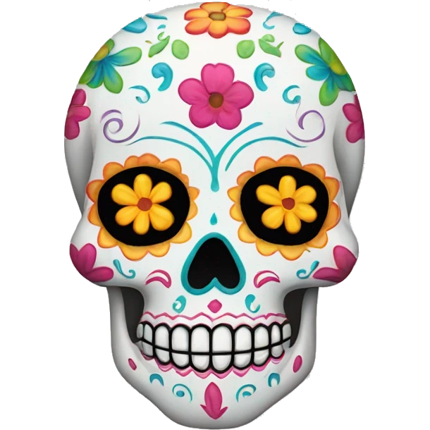 Sugar skull  flat on the bottom   emoji