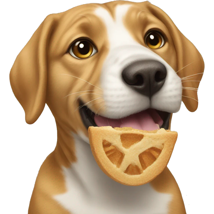 Cat eating dog emoji