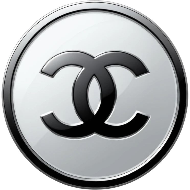 Chanel white coins emoji