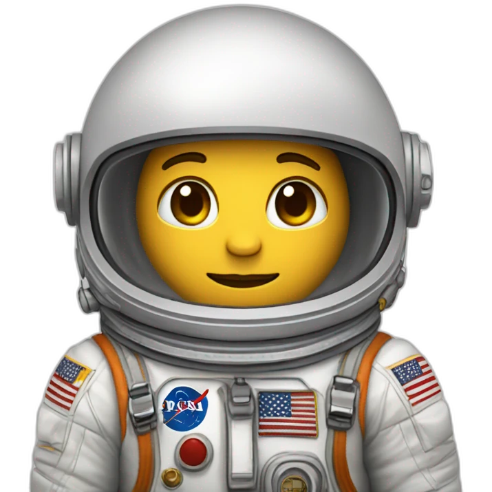 Coeuren tenue d'astronaute emoji
