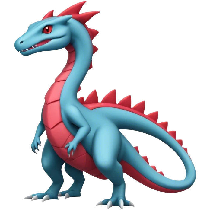 Badass edgy salamence-salazzle-hybrid, full body emoji