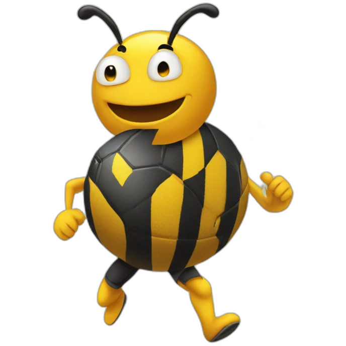 bee playing handball emoji
