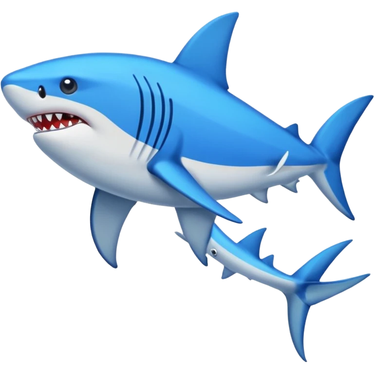 Tiburón con tres piernas y tenis azules emoji