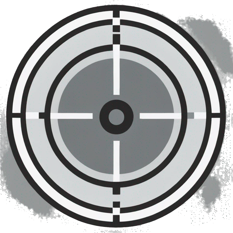 Scope target, grey white black emoji