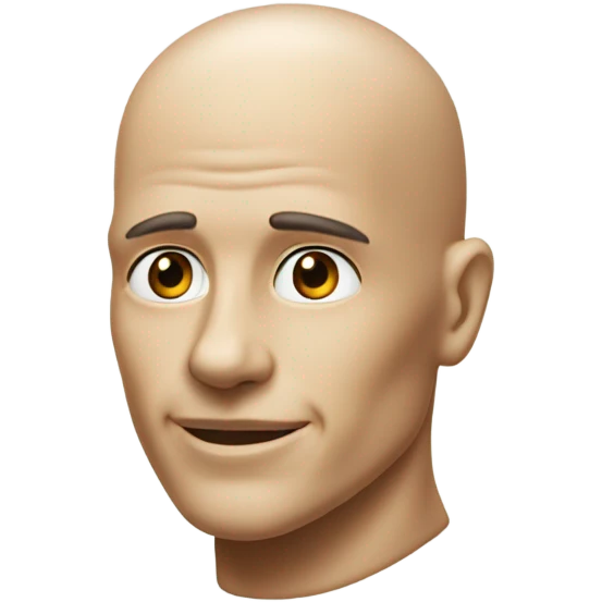 Bald face  emoji