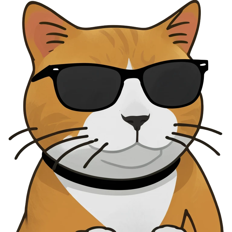 Cat with sunglasses emoji