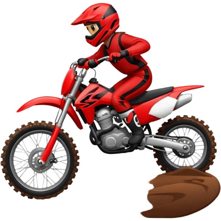 Motocross чёрный с красным emoji