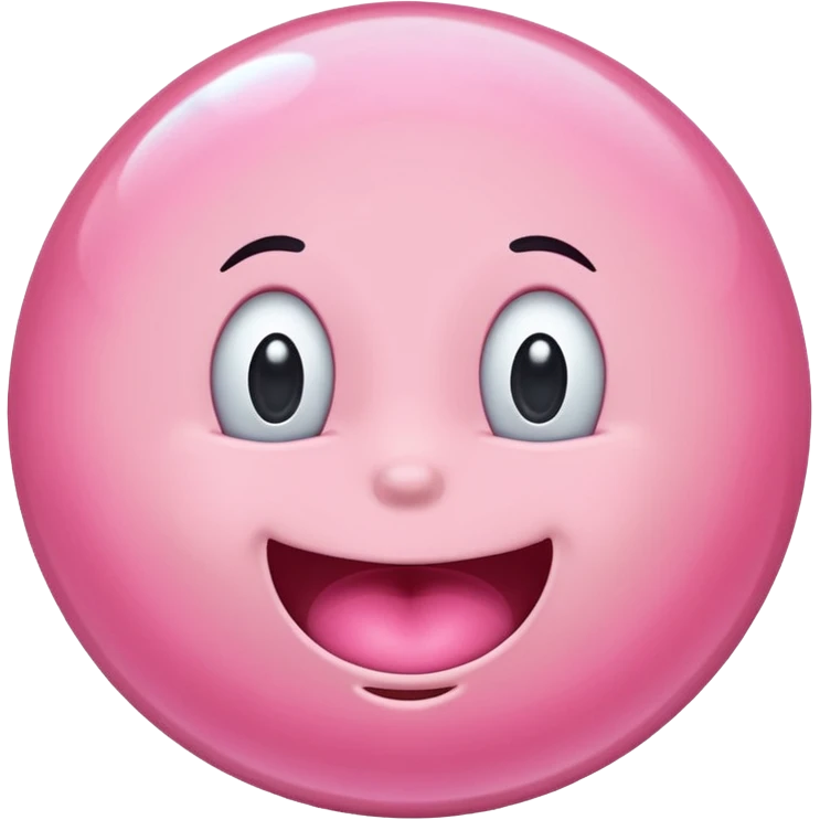 Pink bubbles gums emoji