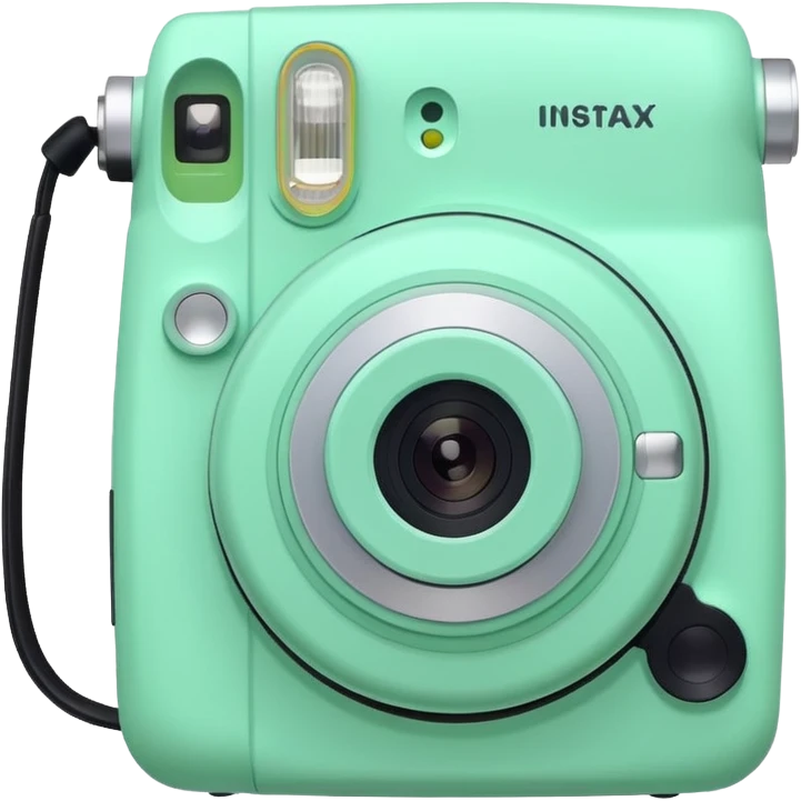 Green mint instax camera emoji