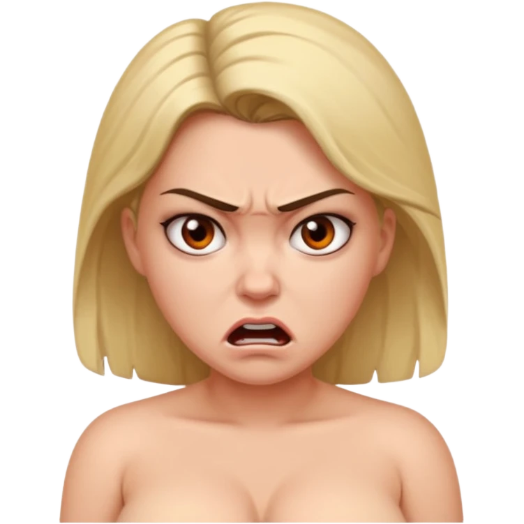girl big big boobs naked angry emoji