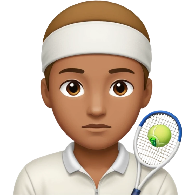 Tennis player with white sweatband emoji