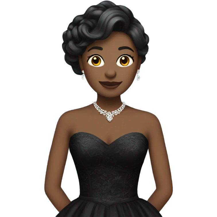 black wedding dress emoji