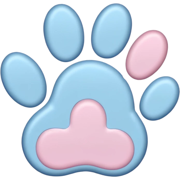a pastel pawprint emoji