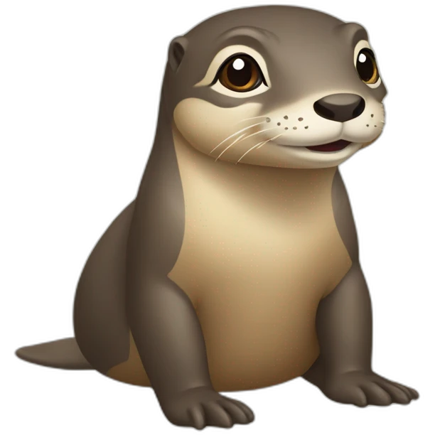 loutre sur tortue emoji