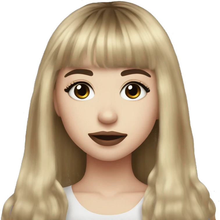 sabrina carpenter with bangs emoji