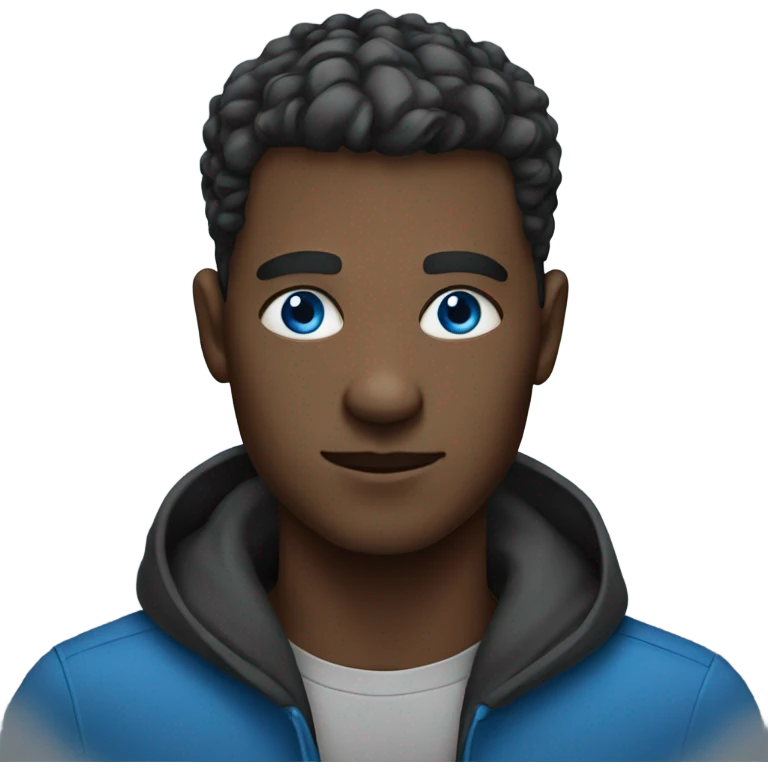 male portrait with blue eyes emoji