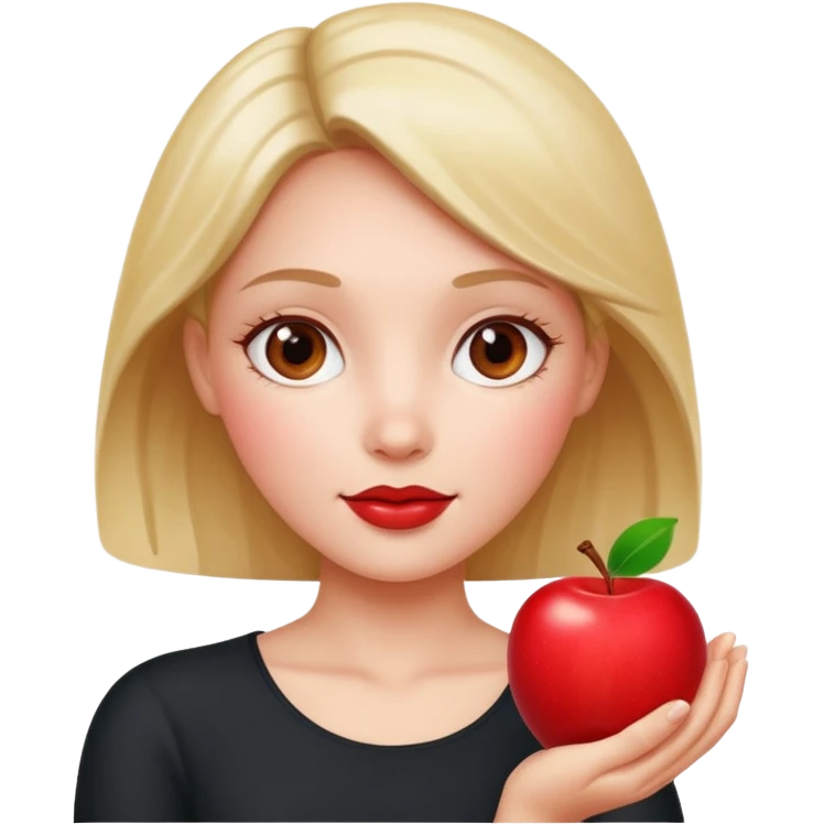 eve with an apple emoji