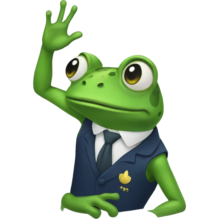 Discord frog salute emoji