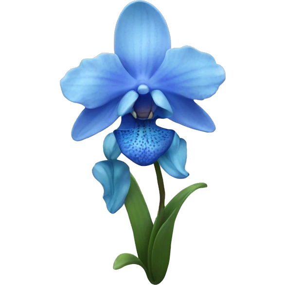 Blue orchid emoji