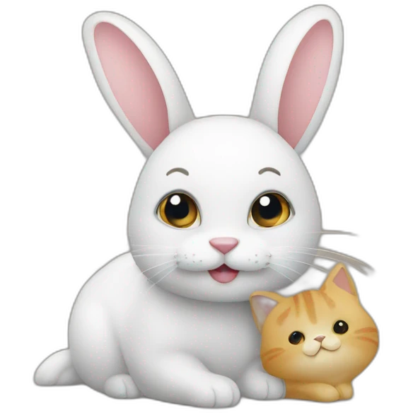 Lapin et chat emoji