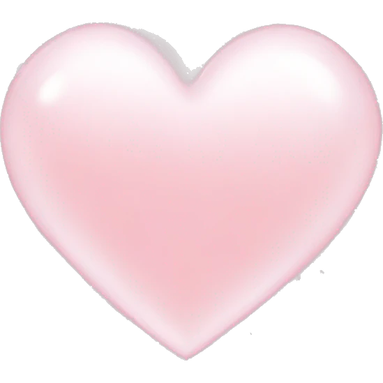 light pink heart with big white sparkles emoji