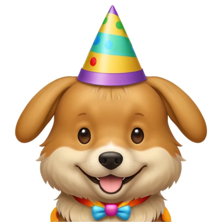 Dog with birthday party hat emoji